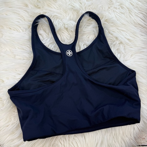 Tory Burch Sport Chevron Cropped Tank in Tory Navy / Evergreen - Picture 5 of 5